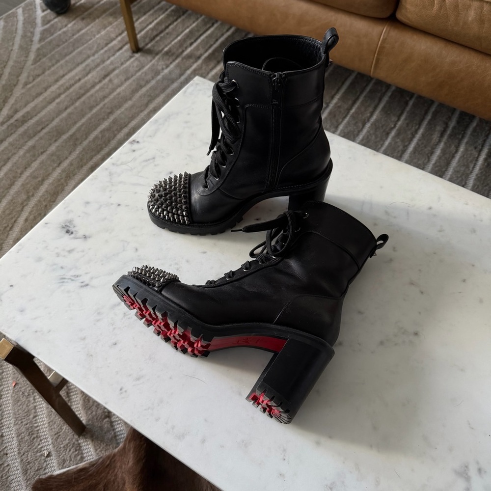 Christian Louboutin Studded Toe Boots